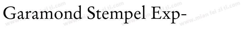 Garamond Stempel Exp字体转换